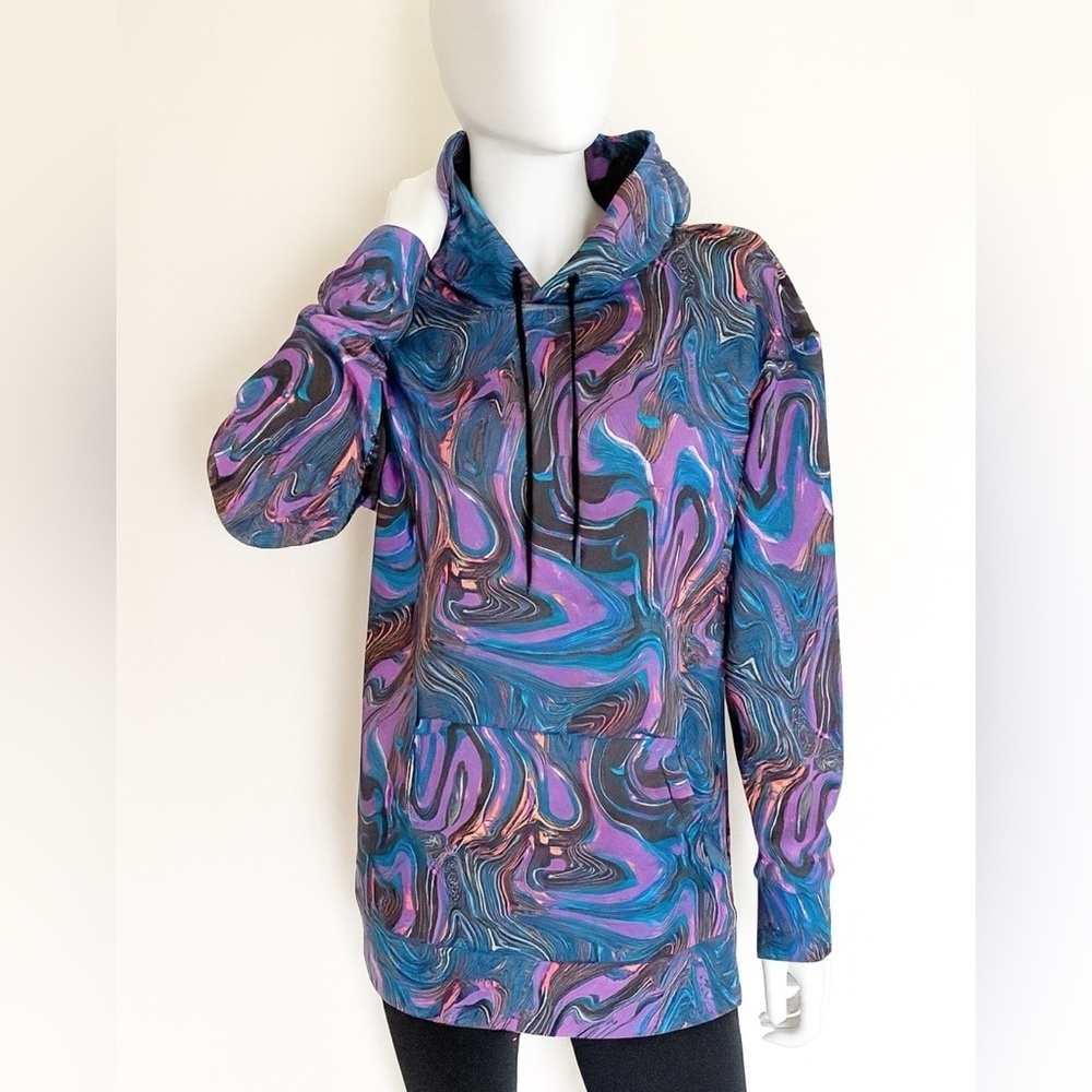 Gymshark Purple Swirl Women’s Hoodie Medium Athleisure Streetwear